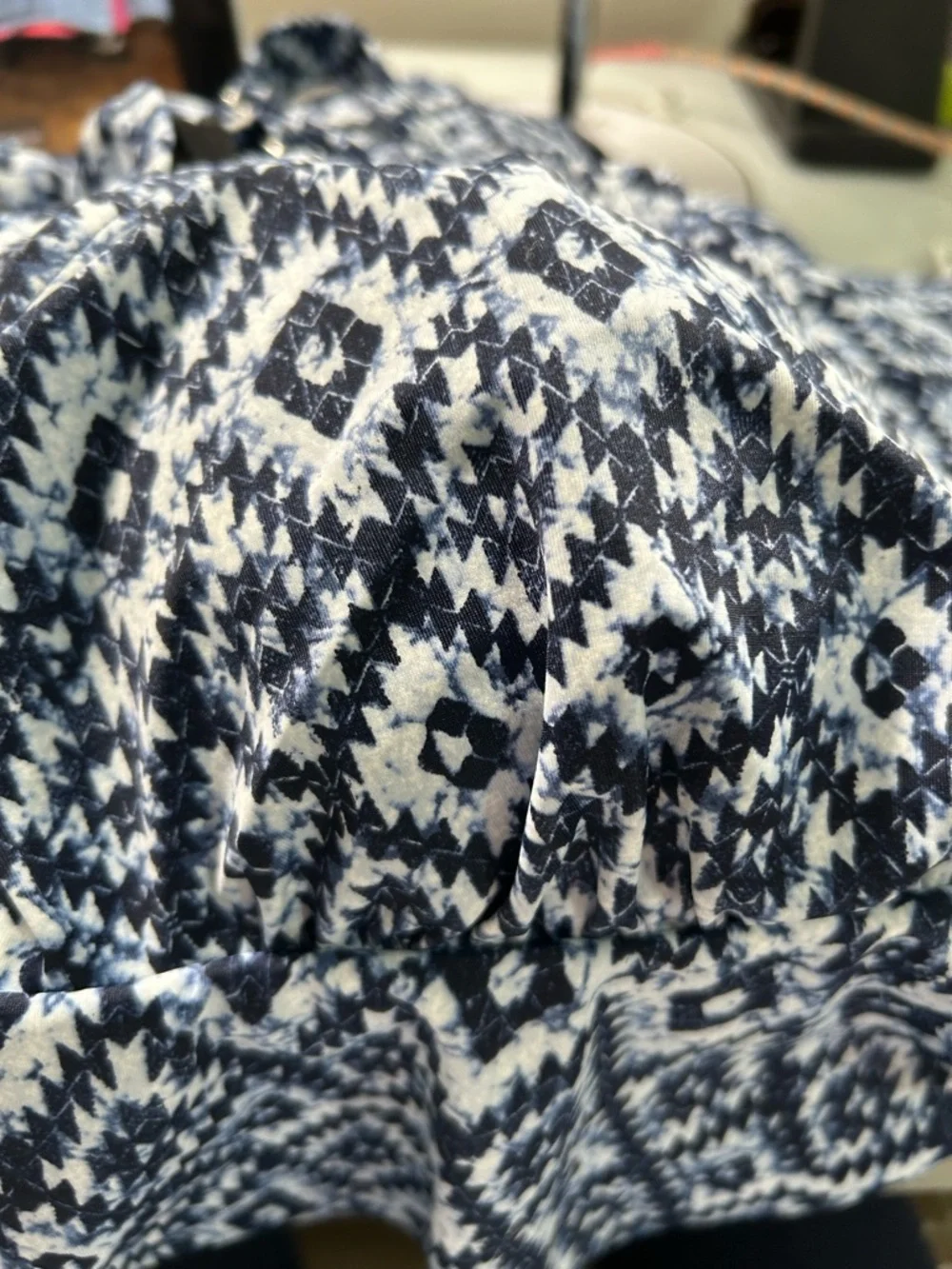 Navy & White Patterned One-Piece Swimsuit - Picture 3 of 5